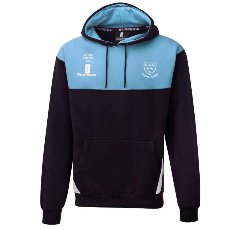 SUSSEX RUGBY BLADE HOODY NAVY/SKY/WHITE